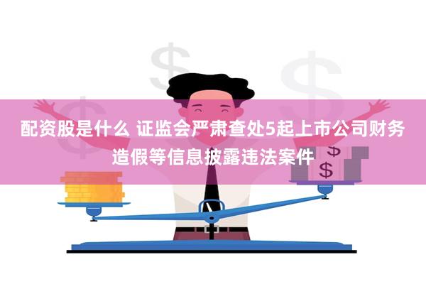 配资股是什么 证监会严肃查处5起上市公司财务造假等信息披露违法案件