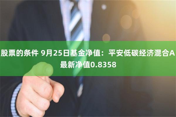 股票的条件 9月25日基金净值：平安低碳经济混合A最新净值0.8358