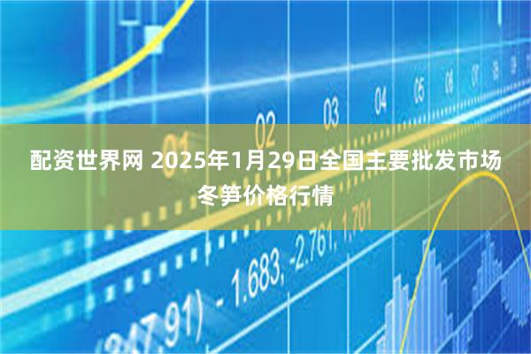 配资世界网 2025年1月29日全国主要批发市场冬笋价格行情